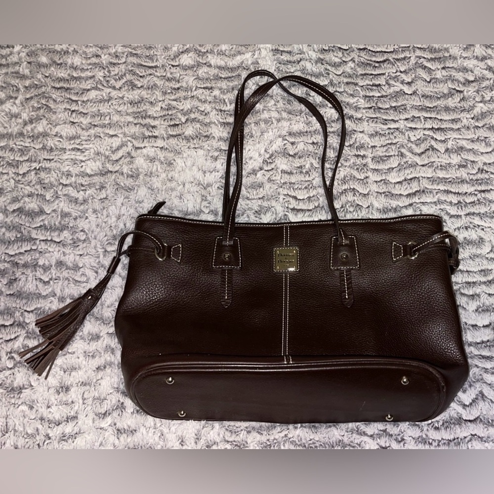 Dooney & Bourke Dark Brown Leather Shoulder Purse